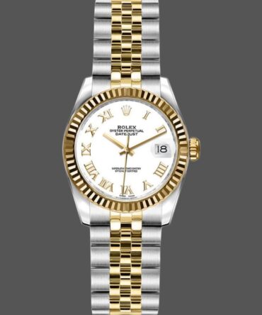 Rolex Datejust 179173 White Roman Numeral Dial 26MM Lady Replica Watch