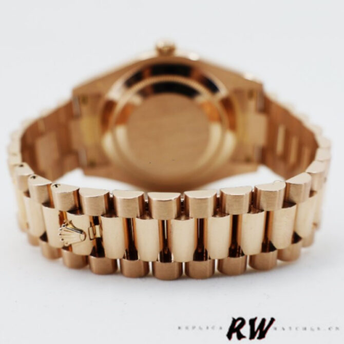 Replica Rolex Day-Date 218235 Rose Roman Dial Rose Gold 41MM Mens Watch