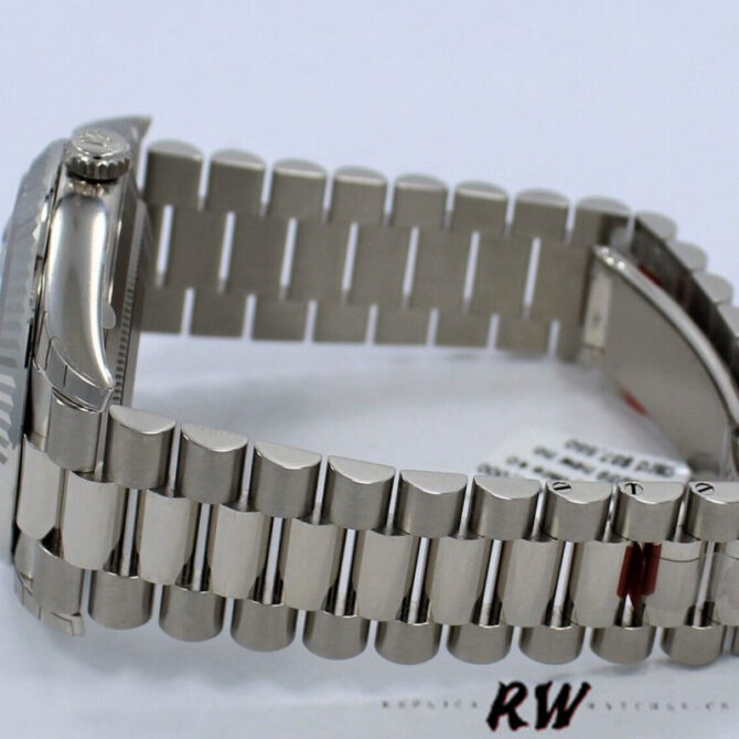 Replica Rolex Day-Date 228396TBR Ice Blue Diamond Dial Diamond Bezel 40mm Mens Watch