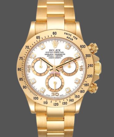 Rolex Cosmograph Daytona 116528 White Diamond Dial 40MM Mens Replica Watch