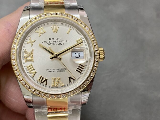 Rolex Datejust 36 Silver Roman Diamond M126283RBR 0018
