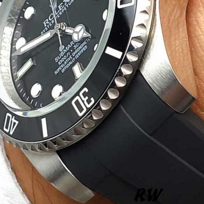 Rolex Submariner 126610LN Black Rubber Strap Black Dial 41mm Mens Replica Watch