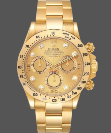 Rolex Cosmograph Daytona 116528 Champagne Diamond Dial 40mm Mens Replica Watch