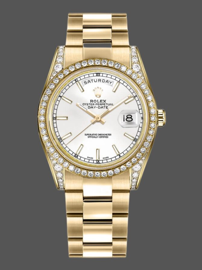 Replica Rolex Day-Date 118389 Meteorite Grey Dial 36MM Unisex Watch