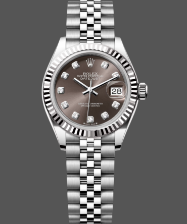 Rolex Datejust 279174 Stainless Steel Dark Grey Diamond Dial 28mm Lady Replica Watch