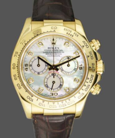 Rolex Daytona 116518 MOP Diamond Dial Yellow Gold 40mm Mens Replica Watch