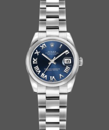 Rolex Datejust 179160 Oyster Bracelet Blue Roman Dial 26MM Lady Replica Watch