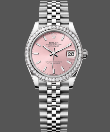 Rolex Datejust 31 White Gold Bezel Diamonds 278384RBR 0018 Women's Watch