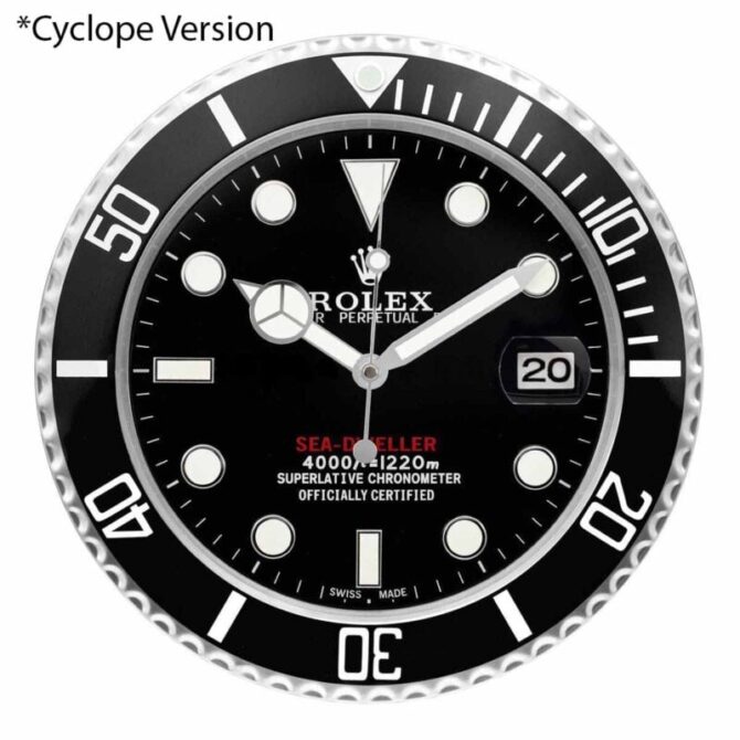 Rolex Deepsea Black Wall Clock