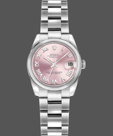 Rolex Datejust 179160 Oyster Bracelet Pink Roman Dial 26MM Lady Replica Watch