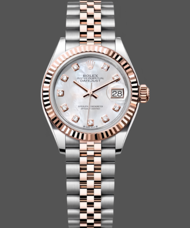 Rolex Datejust 28mm Stainless Steel and Everose Gold 279171 0013 Mop Diamond Jubilee