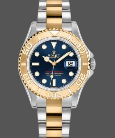 Rolex Yacht-Master 168623 Steel and Gold Blue Dial 35MM Unisex Replica Watch