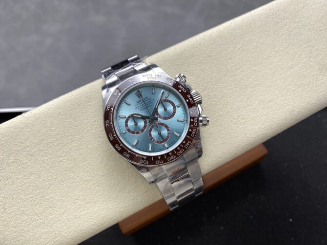 Rolex Platinum Cosmograph Daytona Ice Blue Index Dial Oyster Bracelet 126506 0001