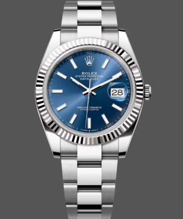 Rolex Datejust 126334 0001 Fluted Bezel Blue Dial 41MM Mens Replica Watch
