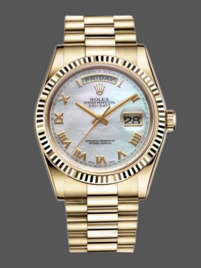 Replica Rolex Day-Date 118235 Rose Gold Chocolate Brown Dial 36mm Unisex Watch