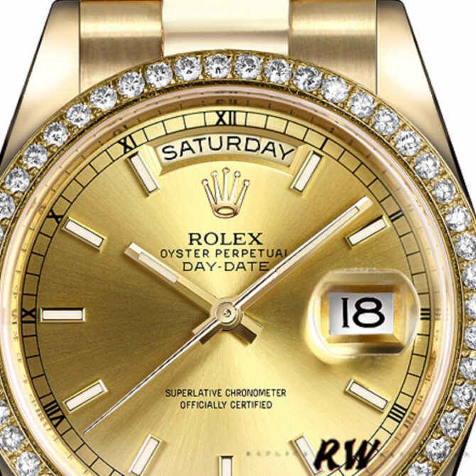 Replica Rolex Day-Date 118239 Roman Numeral White Dial 36mm Unisex Watch