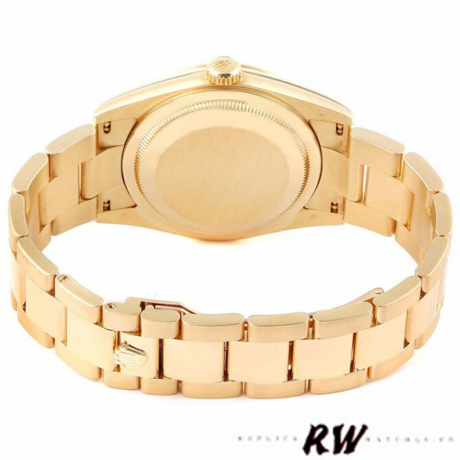 Replica Rolex Day-Date 118338 Yellow gold Silver dial 36mm Unisex Watch