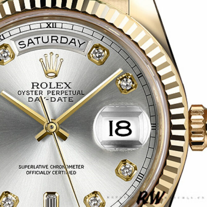 Replica Rolex Day-Date 118235 MOP Black Dial 36mm Unisex Watch