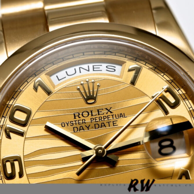 Replica Rolex Day-Date 118205 White Roman Numeral Dial 36mm Unisex Watch
