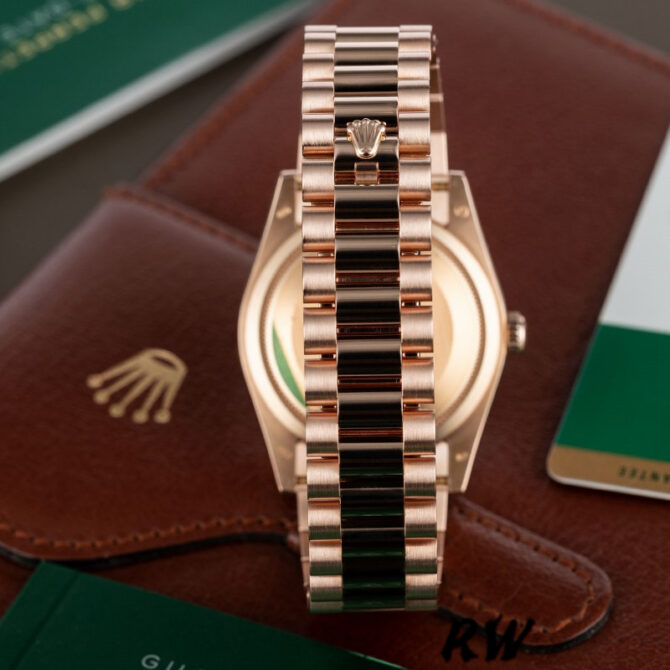 Replica Rolex Day-Date 118235 MOP Black Dial 36mm Unisex Watch