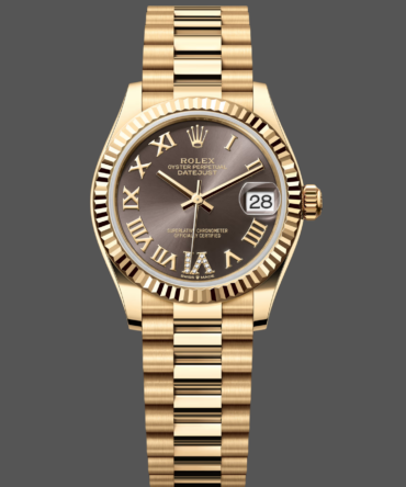 Rolex Datejust 31mm Yellow Gold M278278 0032 Dark Grey Roman VI President
