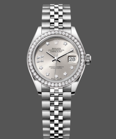 Rolex Datejust 28 Silver Dial Diamond Bezel m279384rbr 0021 Women's Watch