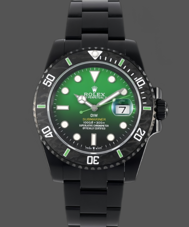 Rolex Submariner 116610LV PVD-DLC Stainless Steel Carbon Fiber Bezel Green Dial