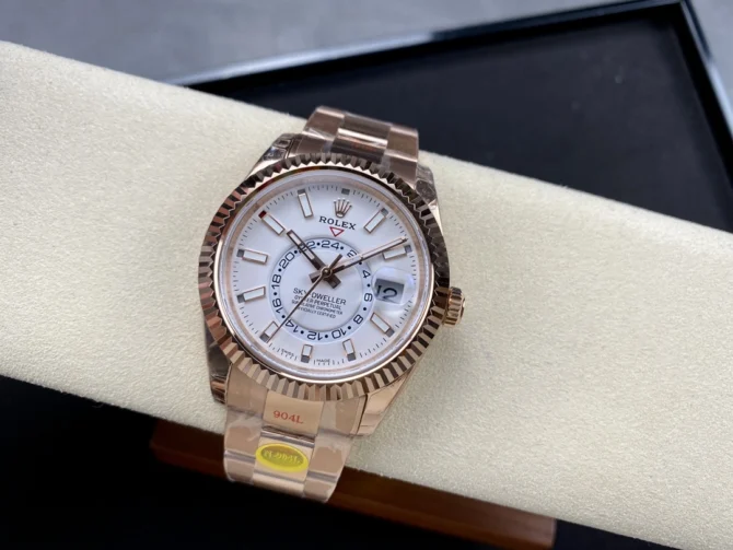 Rolex Sky Dweller 42 Rose Gold White Dial M336935 0003 Men's Watch