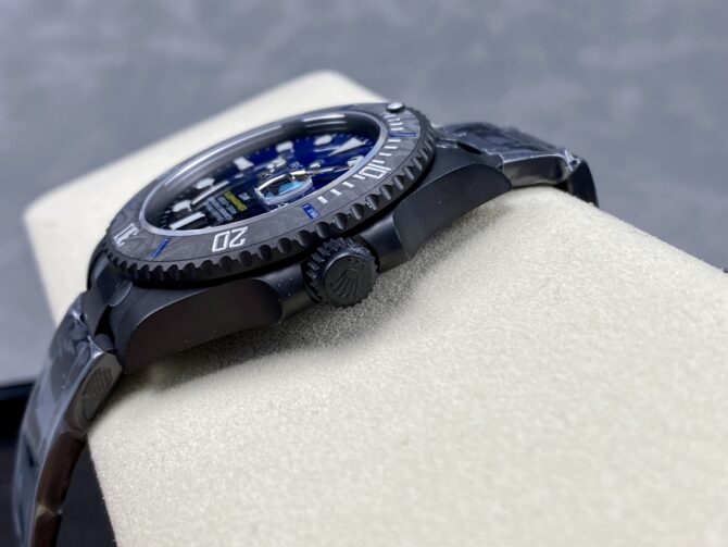 Rolex Submariner Diw 116610 PVD-DLC Stainless Steel Carbon Fiber Bezel Blue Dial