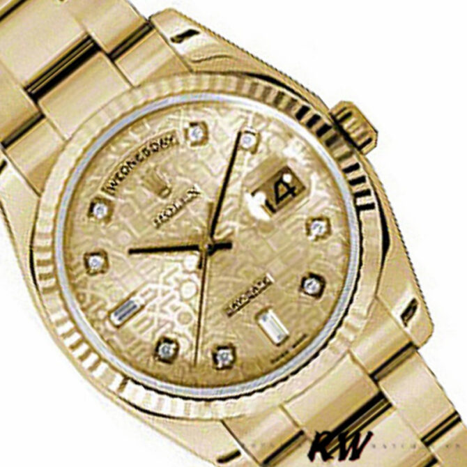 Replica Rolex Day-Date 118239 MOP Diamond Dial 36mm Unisex Watch
