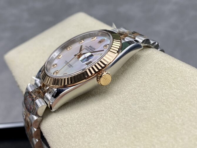 Rolex Datejust 126333 0018 41mm White Mother of Pearl Diamond Dial Men's Watch