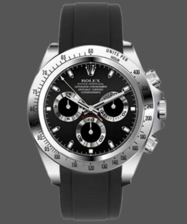 Rolex Daytona 116519 Black Dial Black Rubber strap 40mm Mens Replica Watch