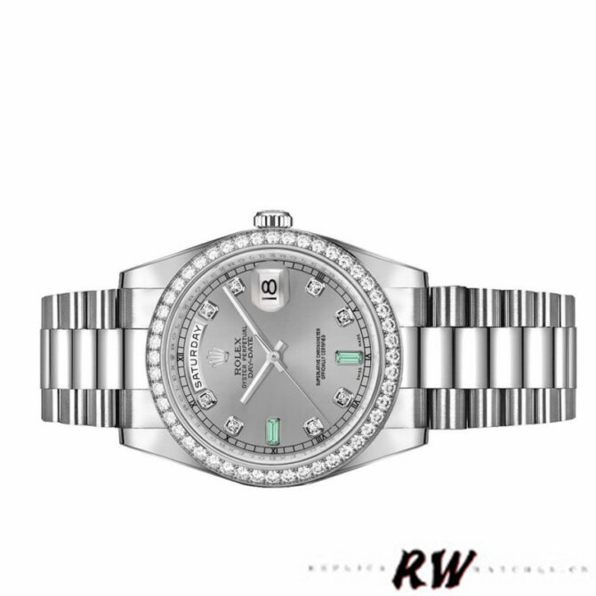 Replica Rolex Day-Date 118239 Rhodium Roman Dial 36mm Unisex Watch