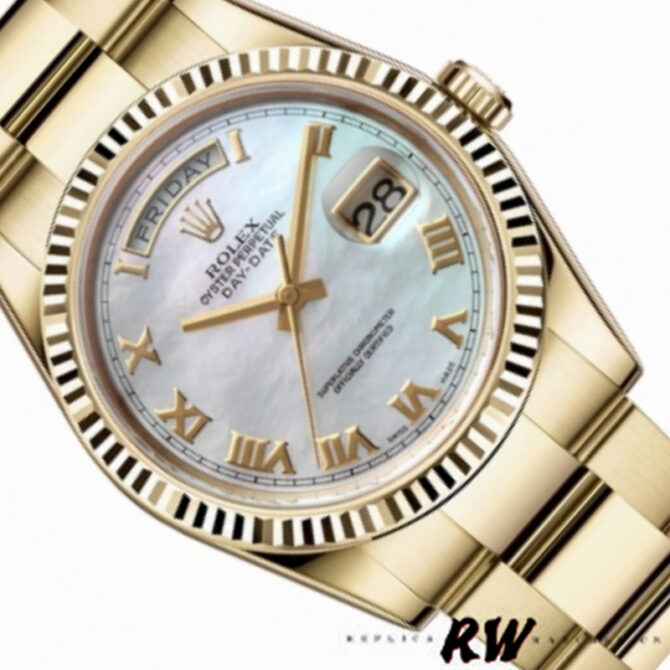 Replica Rolex Day-Date 118235 Rose Gold Chocolate Brown Dial 36mm Unisex Watch