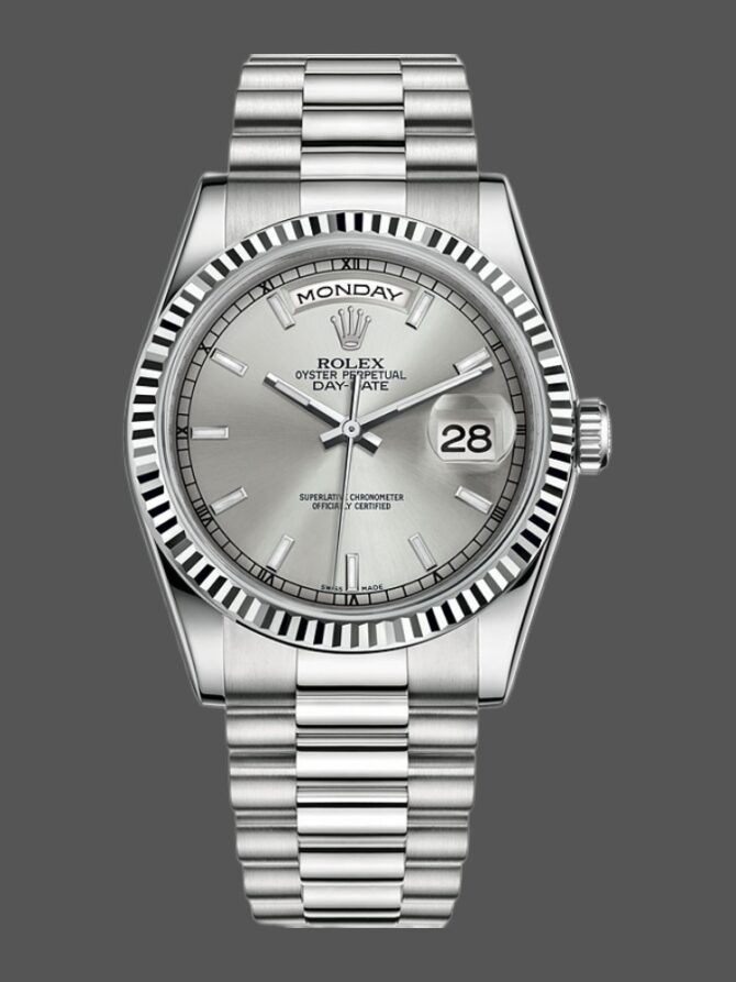 Replica Rolex Day-Date 118388 Black Diamond Dial 36mm Unisex Watch