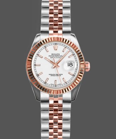 Rolex Datejust 179171 White Dial Fluted Bezel 26MM Lady Replica Watch