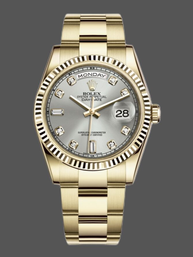 Replica Rolex Day-Date 118235 MOP Black Dial 36mm Unisex Watch
