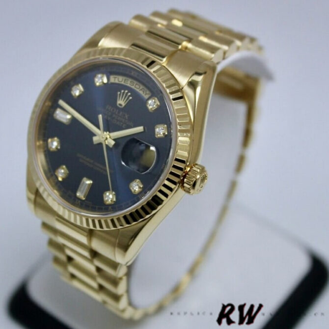 Replica Rolex Day-Date 118235 Rose Gold Chocolate Brown Dial 36mm Unisex Watch