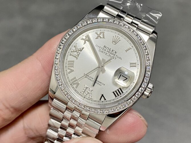 Rolex Datejust 36mm Stainless Steel White Roman Jubilee m126284rbr 0017