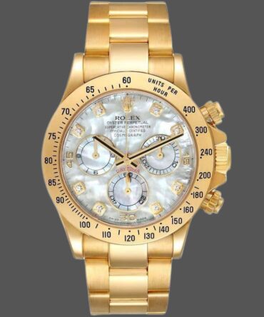 Rolex-Daytona 116528 Yellow Gold MOP Diamond 40mm Mens Replica Watch