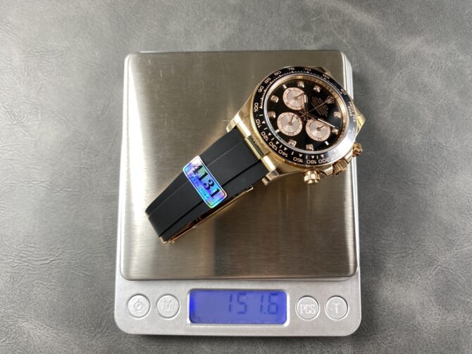 Rolex Daytona Everose Rubber 126515LN 0004 Black Dial Diamond Watch