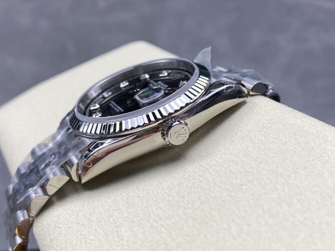 Rolex Datejust 126234 Fluted Bezel Black Diamond Dial 36MM Unisex Replica Watch
