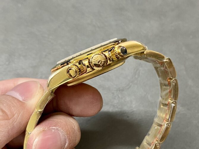 Rolex Daytona 116508 Yellow Gold Champagne Index Dial 40MM Mens Replica Watch