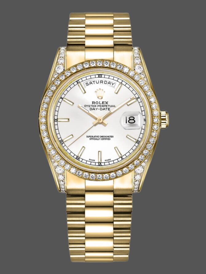 Replica Rolex Day-Date 118389 Meteorite Grey Dial 36MM Unisex Watch