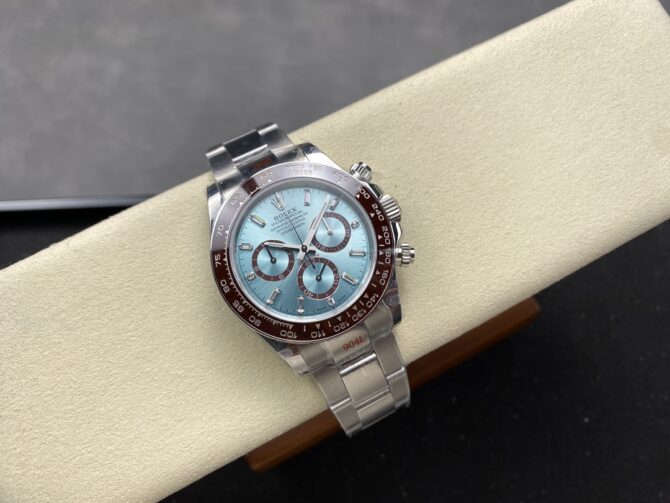 Rolex Platinum Cosmograph Daytona Ice Blue Ice Blue Diamond Baguette Mark 126506 0002