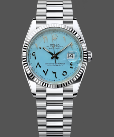 Rolex Datejust 41 Ice Blue Dial with Fluted Bezel 126334 Men's Watch