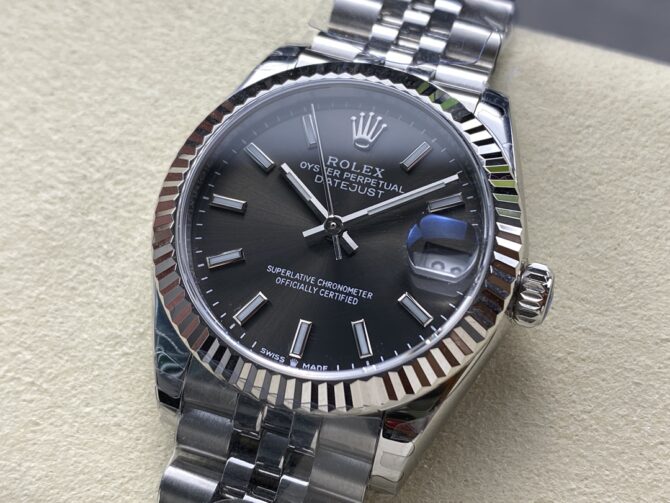 Rolex Datejust 31 White Gold & Steel Dark Grey Dial 278274 0016 Women's Watch