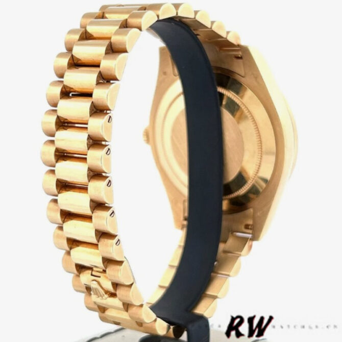 Replica Rolex Day-Date 218348 Wave Black Dial 41MM Mens Watch