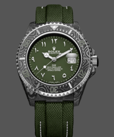 Rolex Sea Dweller DiW Carbon HUNTER ARABIC 43mm Luxury Mens Watch