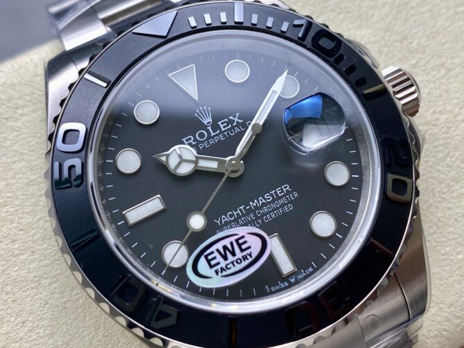 Rolex Yacht Master Black Dial Titanium 226627 0001 42mm Men's Watch